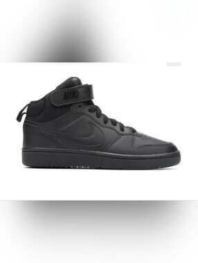 Court Borough Mid 2 "Triple Black" Sneakers - Size 6.5Y (Big Kids /Women's 8)